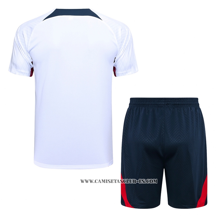 Chandal del Paris Saint-Germain 23-24 Manga Corta Blanco - Pantalon Corto